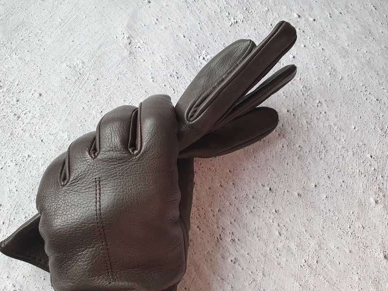 Nowe Rękawiczki Brązowe