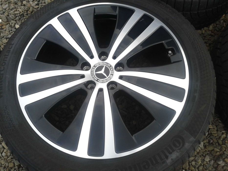 oryginalne r19 5x112 kola 255 45 19cali 2024rok mielec zima zimowe jak nowe mercedes eqe a295 w295 continental wintercontact ts870p w222 8,5j et47,5