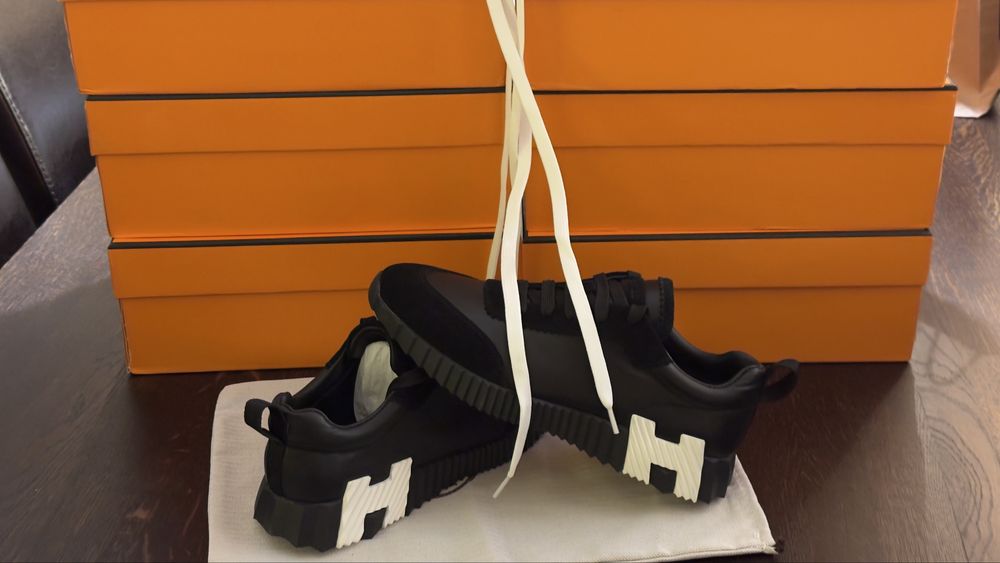 H.E.R.M.E.S Bouncing Sneakers 42 i 43, skóra, dostępne od ręki, Nowe
