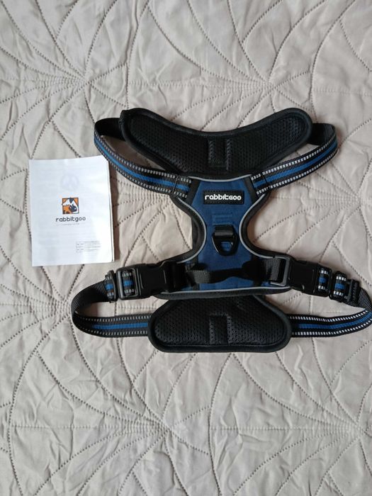 Szelki dla psa bezuciskowe Rabbitgoo rozmiar M niebieskie
