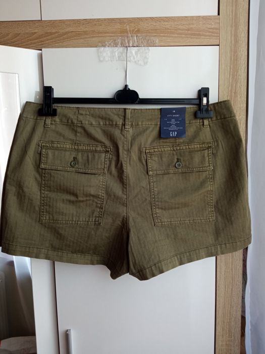 Gap nowe spodenki szorty damskie khaki wysoki stan 44/46