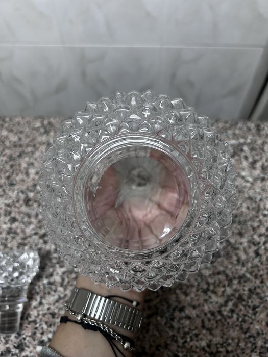 Garrafa Decantador em Cristal d’Arques France Design Clássico Lapidado
