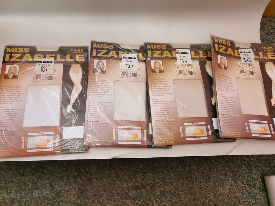 Rajstopy damskie 15-20Den, rozmiar 4-XL, zestw 5 sztuk