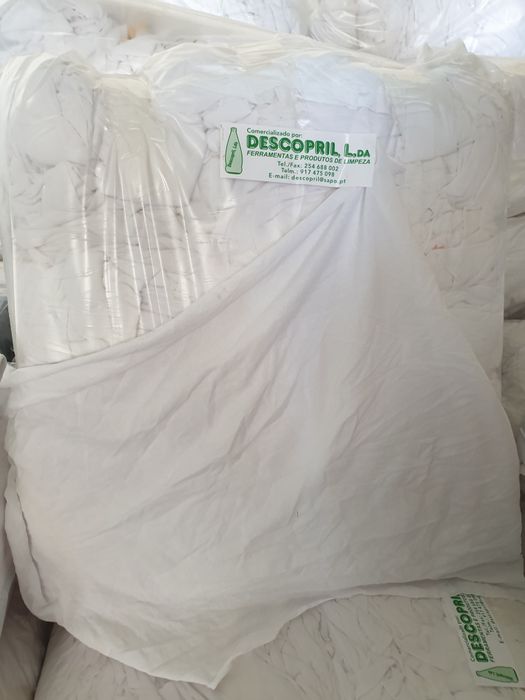 Trapo limpeza malha branca algodão embalagem 10kg