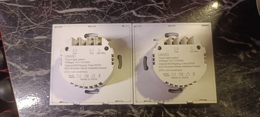 Interruptor simples e duplo Ubaro