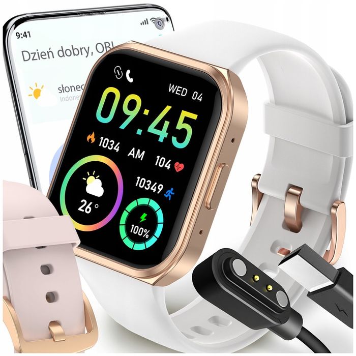 Smartwatch Zegarek Menu Damski Rozmowy Polskie Sport Puls Watch Smart