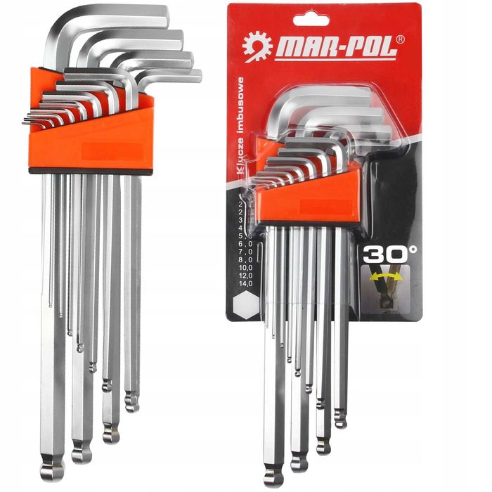 Klucze imbusowe 1.5-14mm 12 sztuk Długie Klucz imbus Zestaw Mocne