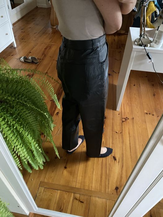 Spodnie skórzane damskie M