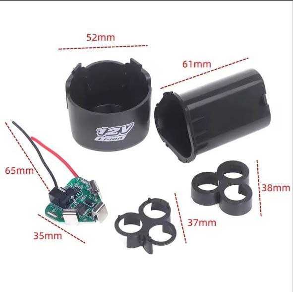 Корпус аккумулятора шуруповёрта 12.6В с БМ