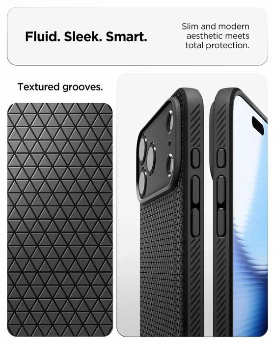 Чехол Spigen Liquid Air для iPhone 17 Pro - Matte Black