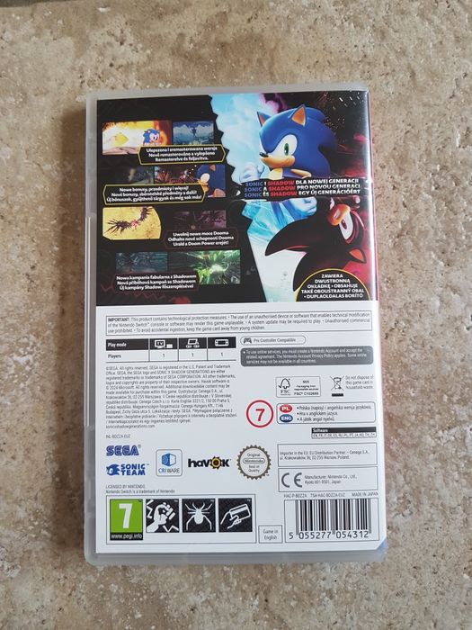 Sonic X Shadow Generations nintendo switch