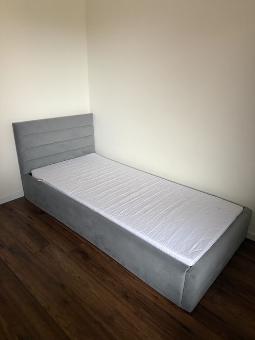 Łóżko dzieciece szare/czarne