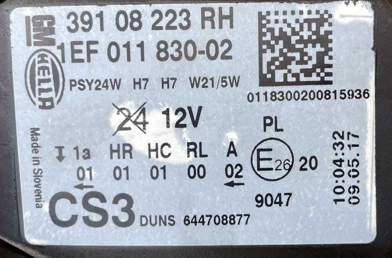 oticas frontais ESQ/DT opel corsa E (X15)