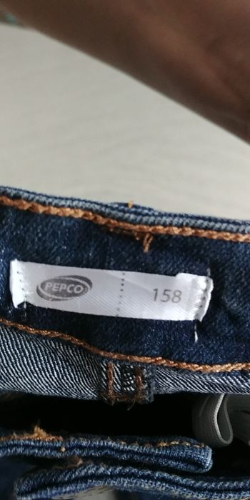 spodnie jeansy dziewczęce pepco r. 158 jak nowe