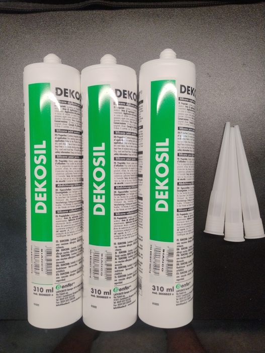 Dekosil uszczelniacz silikonowy biały 3 szt