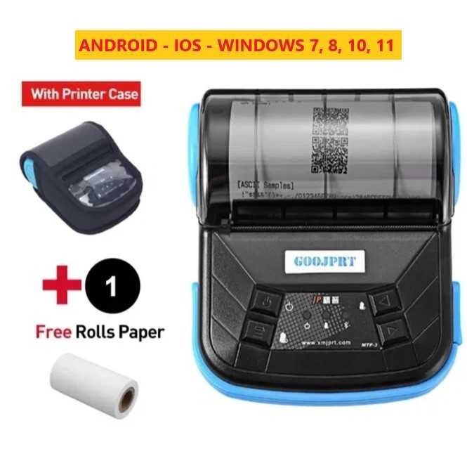 80mm Portable Bluetooth Thermal Receipt Printer with QR Code64729625598721120