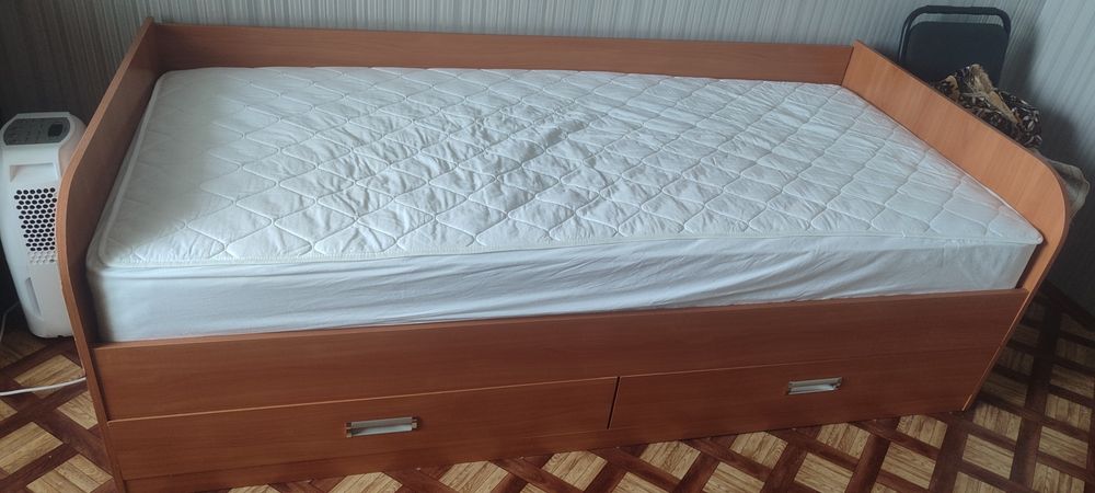 Кровать підліткова з ящиками 90*200 см (щит) без матрацу