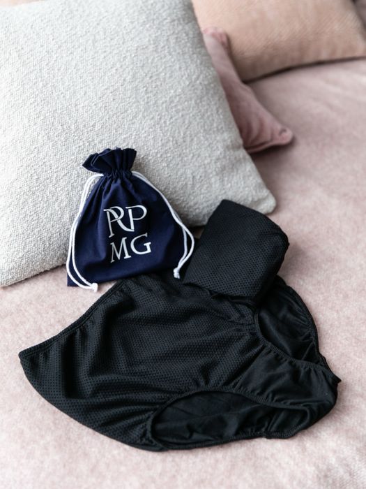 Ażurowe figi poporodowe S mamaginekolog 2-pak majtki ciąża poród