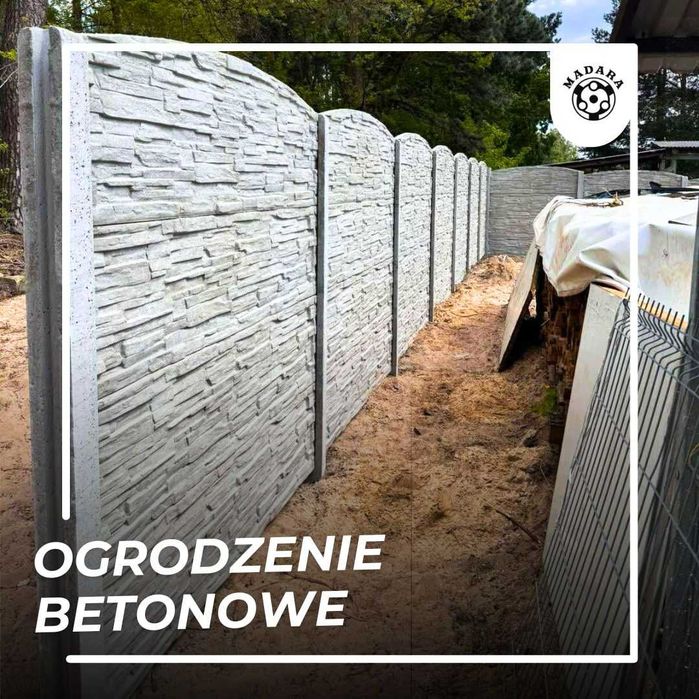 ogrodzenie betonowe, beton ogrodzeniowy, sprzedaż i montaż