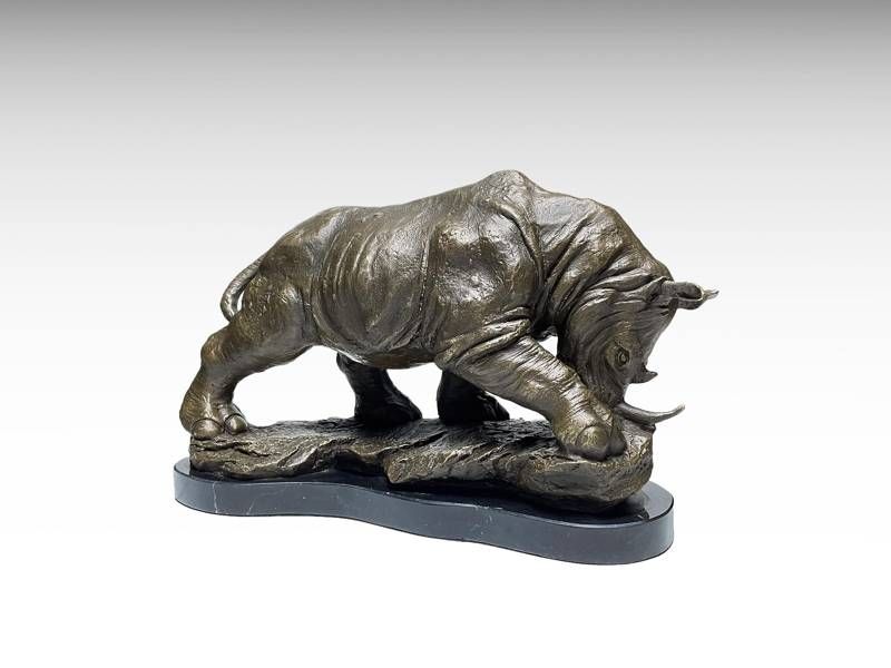 Escultura de bronze - Rinoceronte 4