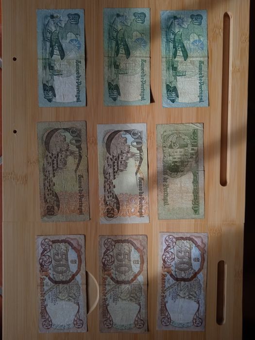 Notas antigas de escudo