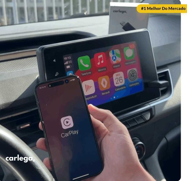 Pen Carlega — Adaptador CarPlay e Android Auto Sem Fios