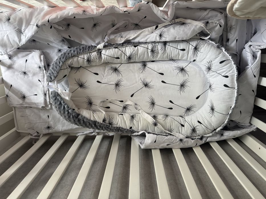 Ліжечко+ матрас + комод  Верес + кокон + мобіль + постіль+ дзеркало