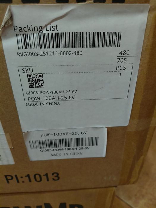 Акумулятори PowMr LiFePO4 25.6V 100Ah