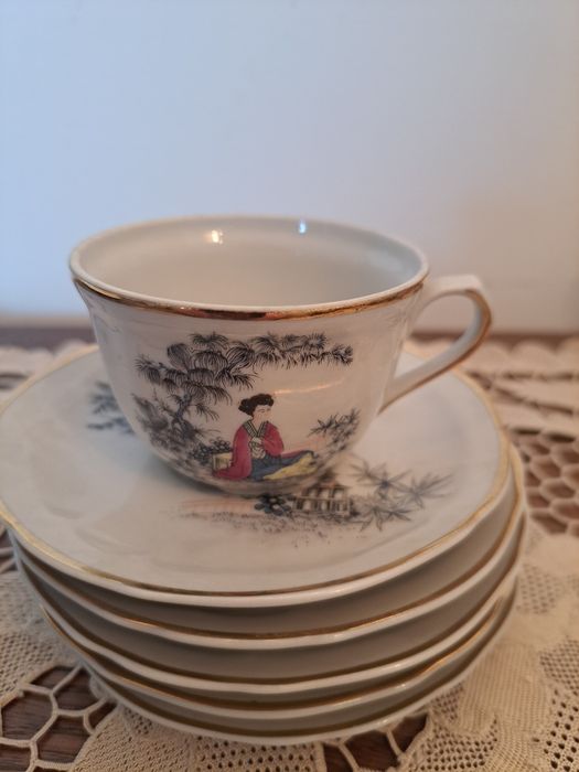Servico de cha/cafe porcela SP Coimbra