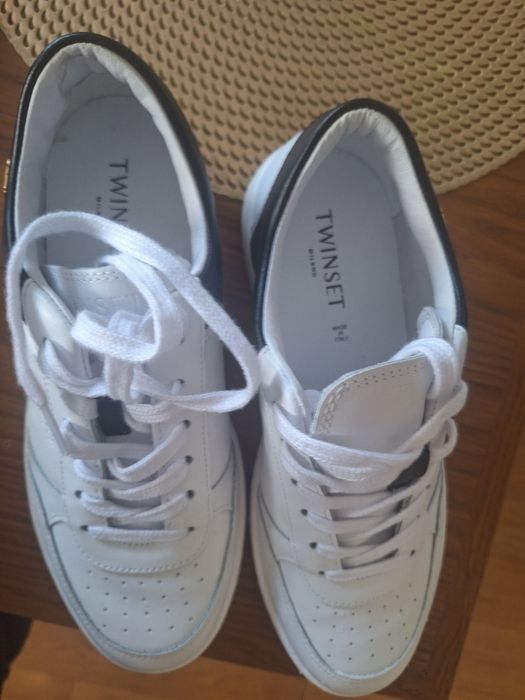 Twinset sneakers 40 skorzane JAK NOWE RAZ ZAŁOŻONE