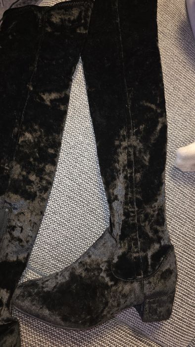 Muszkieterki długie welur H&M roziącliwe 38 /24,5 cm/