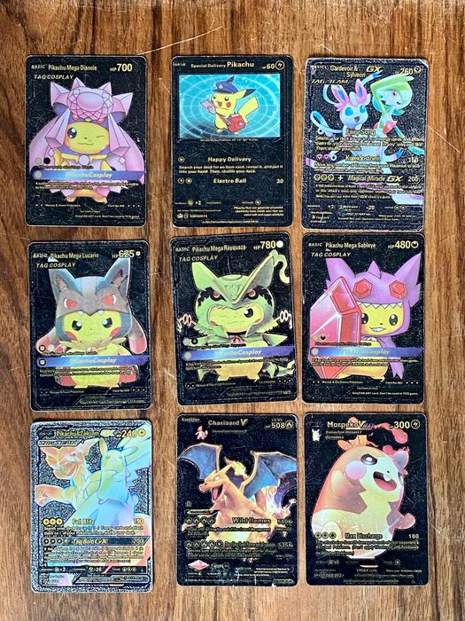 Zestaw czarnych kart Pokekon