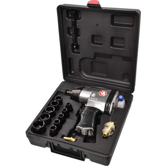 Пневмогайкокрут Intertool PT-1101 (торцеві головки + чохол)