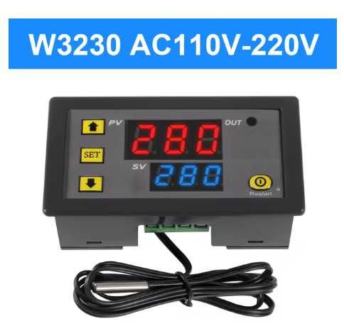 Терморегулятор, термостат, термореле W3230 AC110-220V