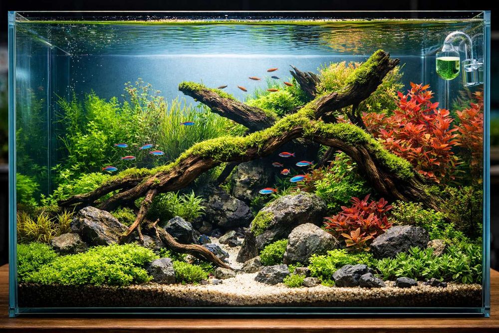 Akwarium roślinne – aranżacja, uruchomienie, montaż (natura w domu)