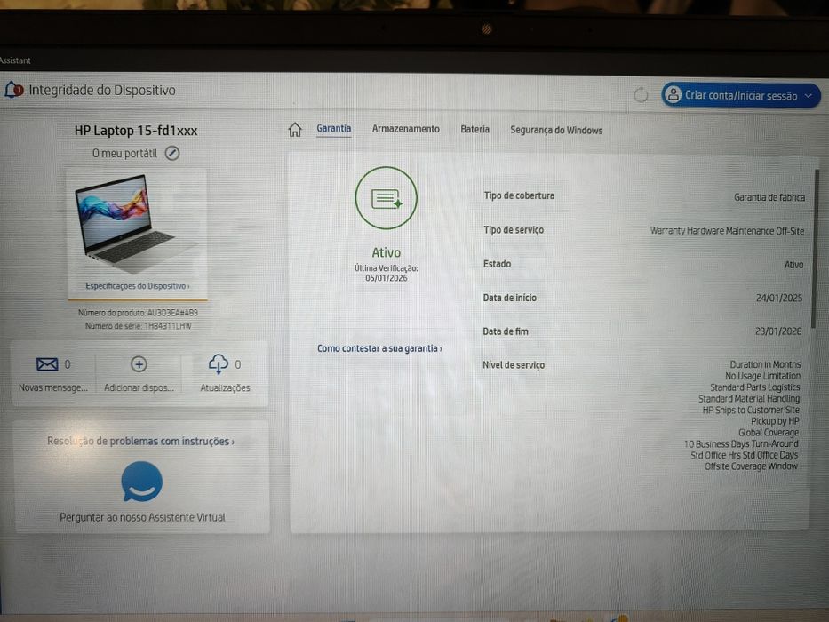 HP Intel Ultra 5 125H/24Gb/512Gb/Intel Arc 7/Garantia