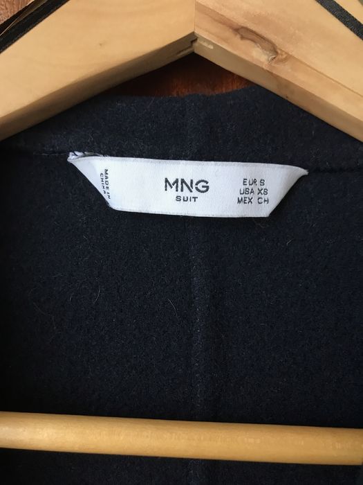 Casaco lã azul escuro MANGO