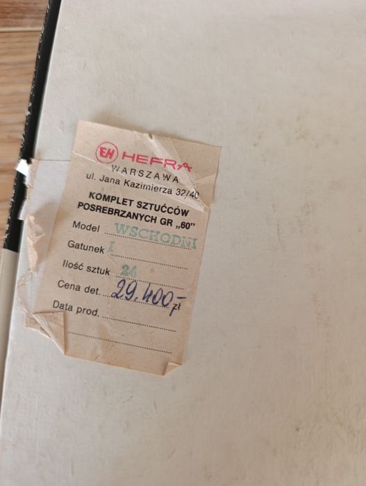 Hefra sztućce w oryginalnym pudełku