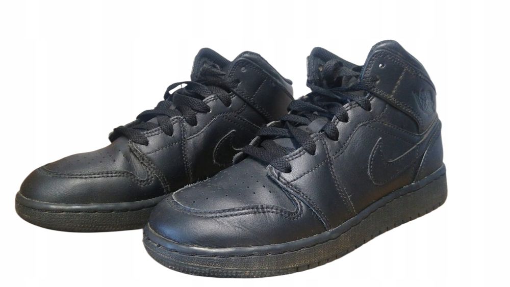 Nike Air Jordan 1 Mid 37,5 Buty Damskie Skórzane Czarne T493