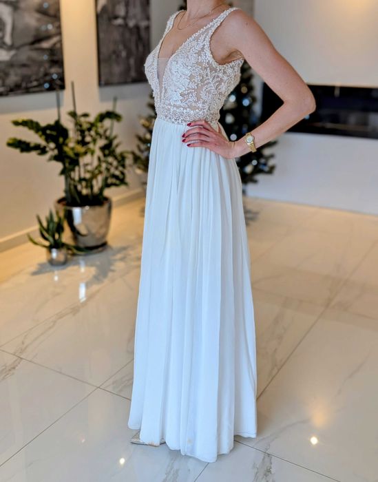 Suknia ślubna, podwójna stylizacja, salon Maril-Lill