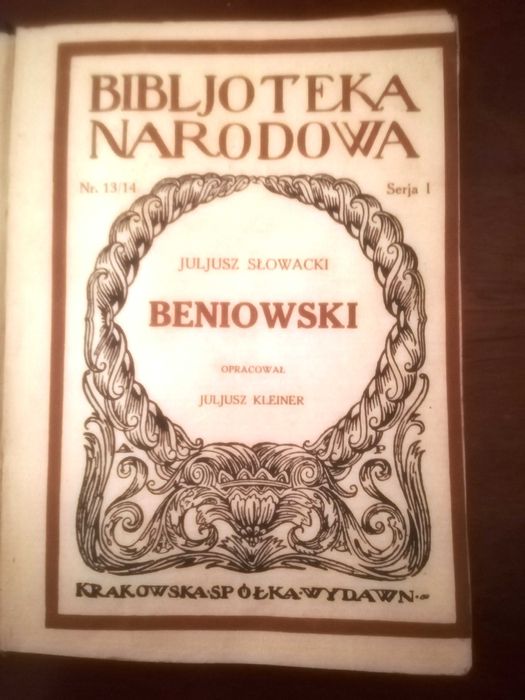Juliusz Słowacki Beniowski nr13/14 Kraków 1923r 100lat antyk