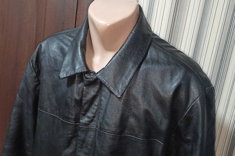 Мужская куртка натуральная кожа. размер xl