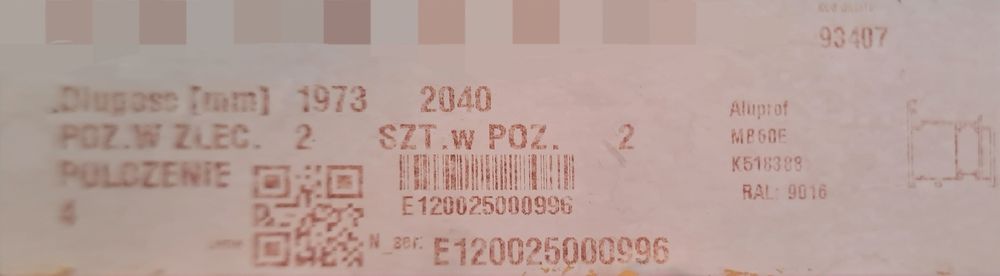 Drzwi aluminiowe dwuskrzydłowe białe  2 pary