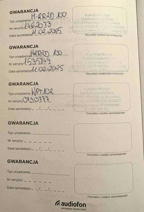 Aparat słuchowy Widex MAGNIFY - Gwarancja