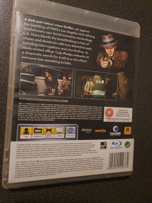 Sprzedam L.A.Noire Ps3 PlayStation 3 wydanie Kompletne