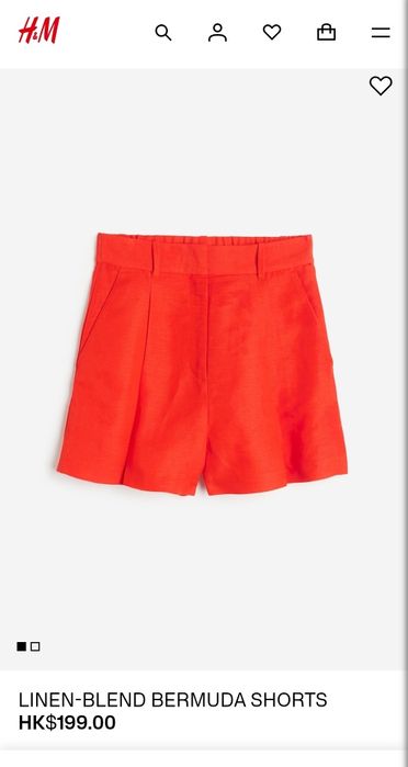 Лляні шорти бермуди H&M 40