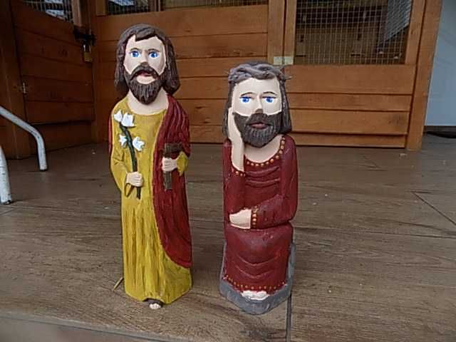 rzeźba Jezus Frasobliwy, figurka  z drewna  26cm wys