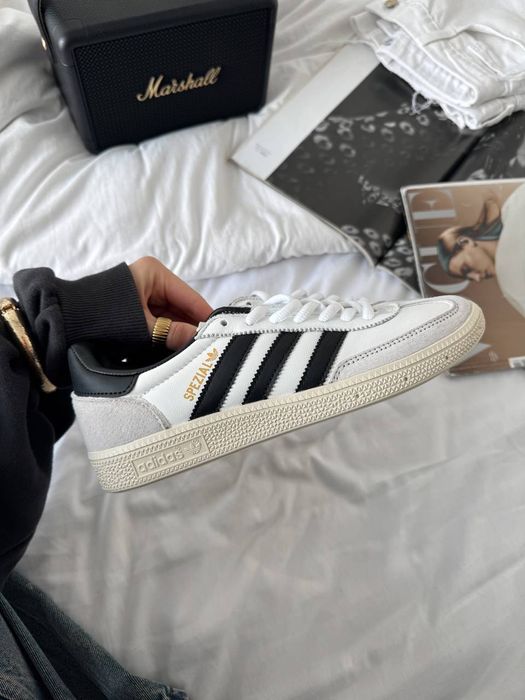 Кросівки Кроссовки Adidas spezial White Black Белый Черный Білий Чорний Кросовки Демісезон