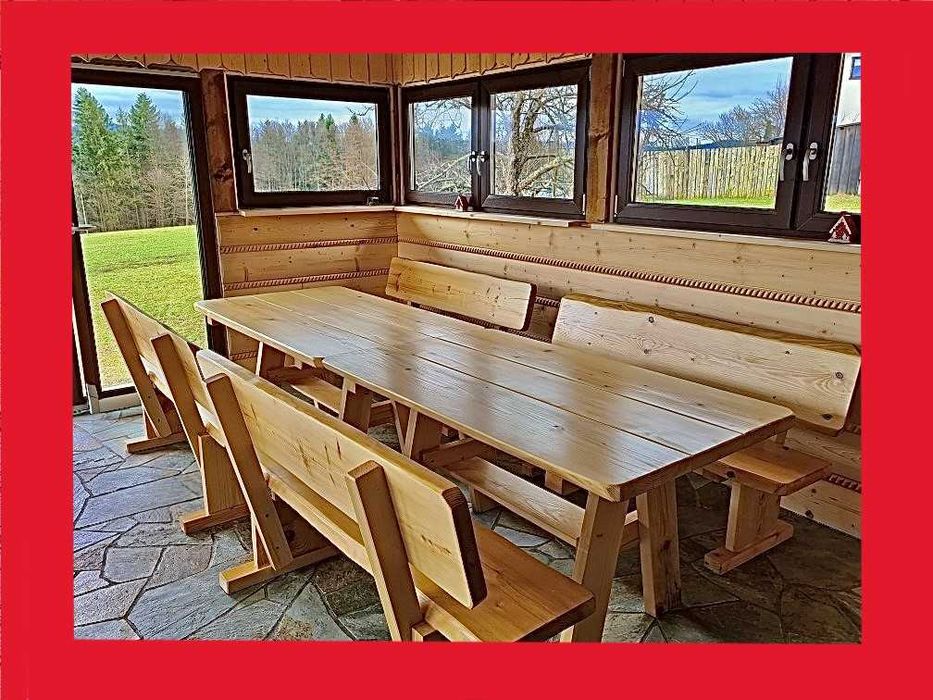 WYPRZEDAŻ! Góralskie Meble Ogrodowe z litego drewna, meble do ogrodu