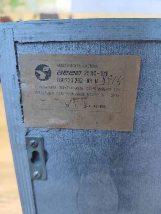 Вега 25 АС-101 колонки